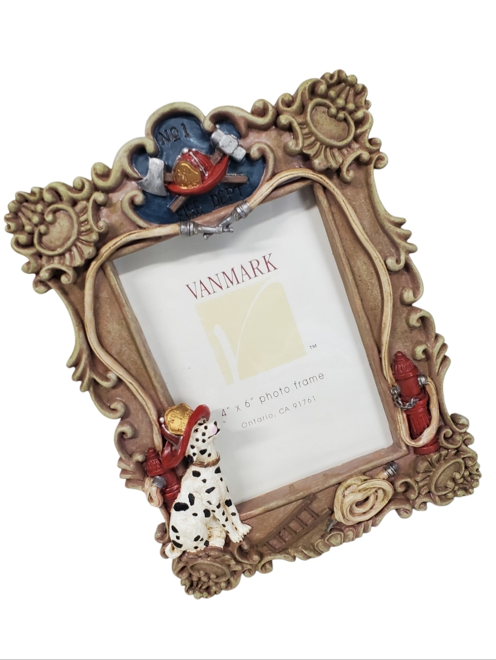 Vanmark Vintage Photo Picture Frame Red Hats Of Courage Fireman Y2K 1998